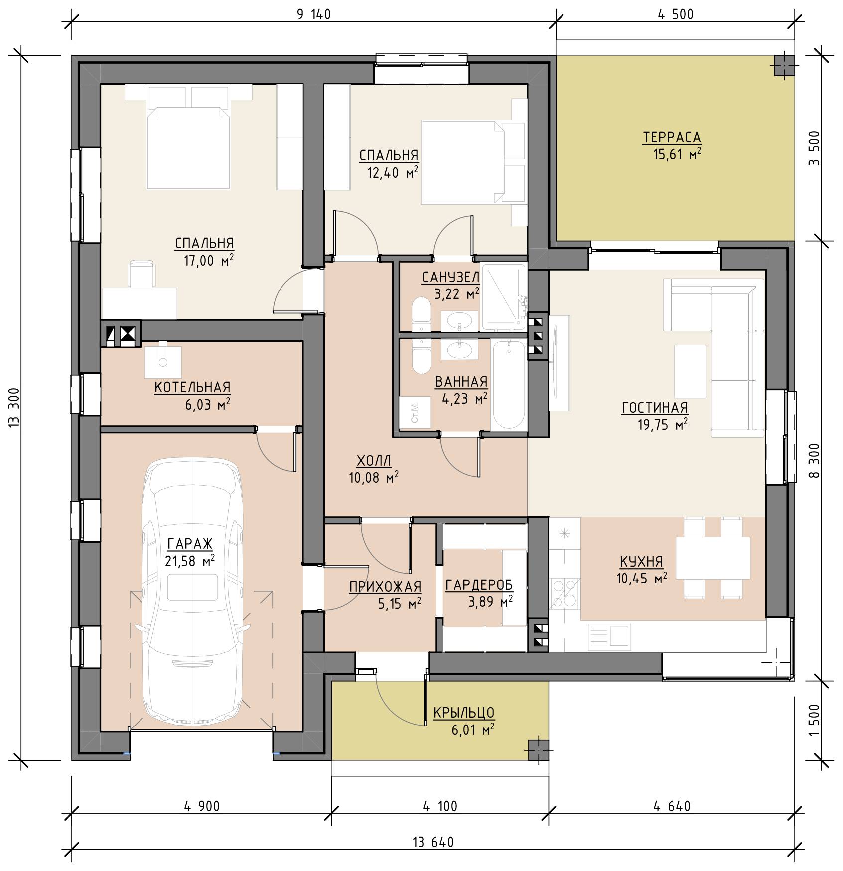 План 1 этажа