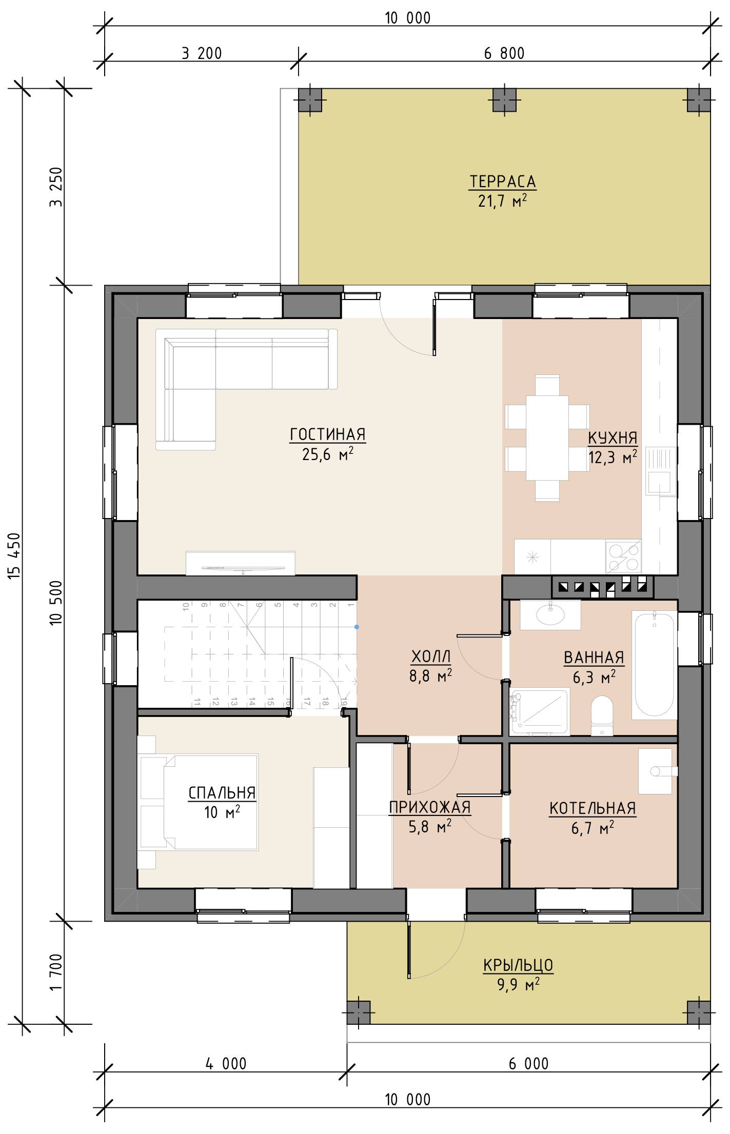 План 1 этажа