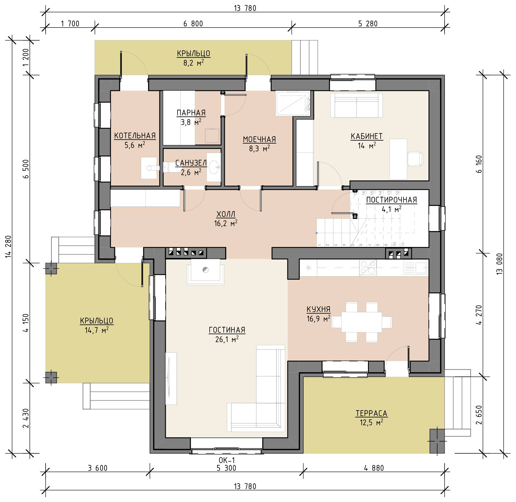 План 1 этажа