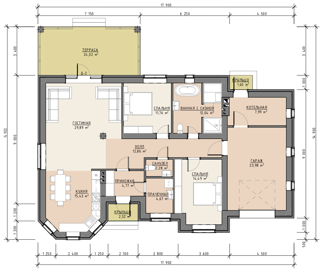 План 1 этажа