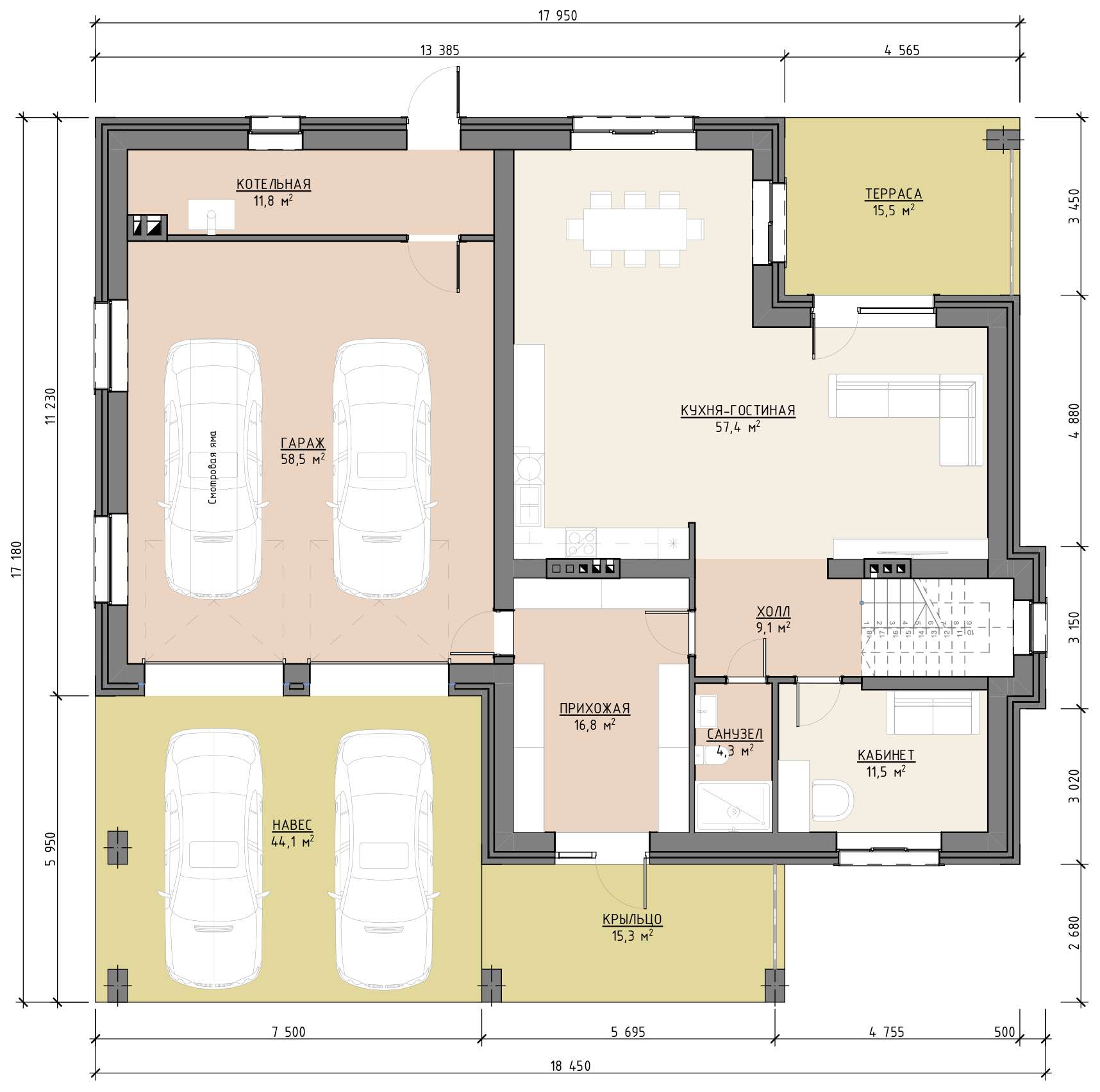 План 1 этажа