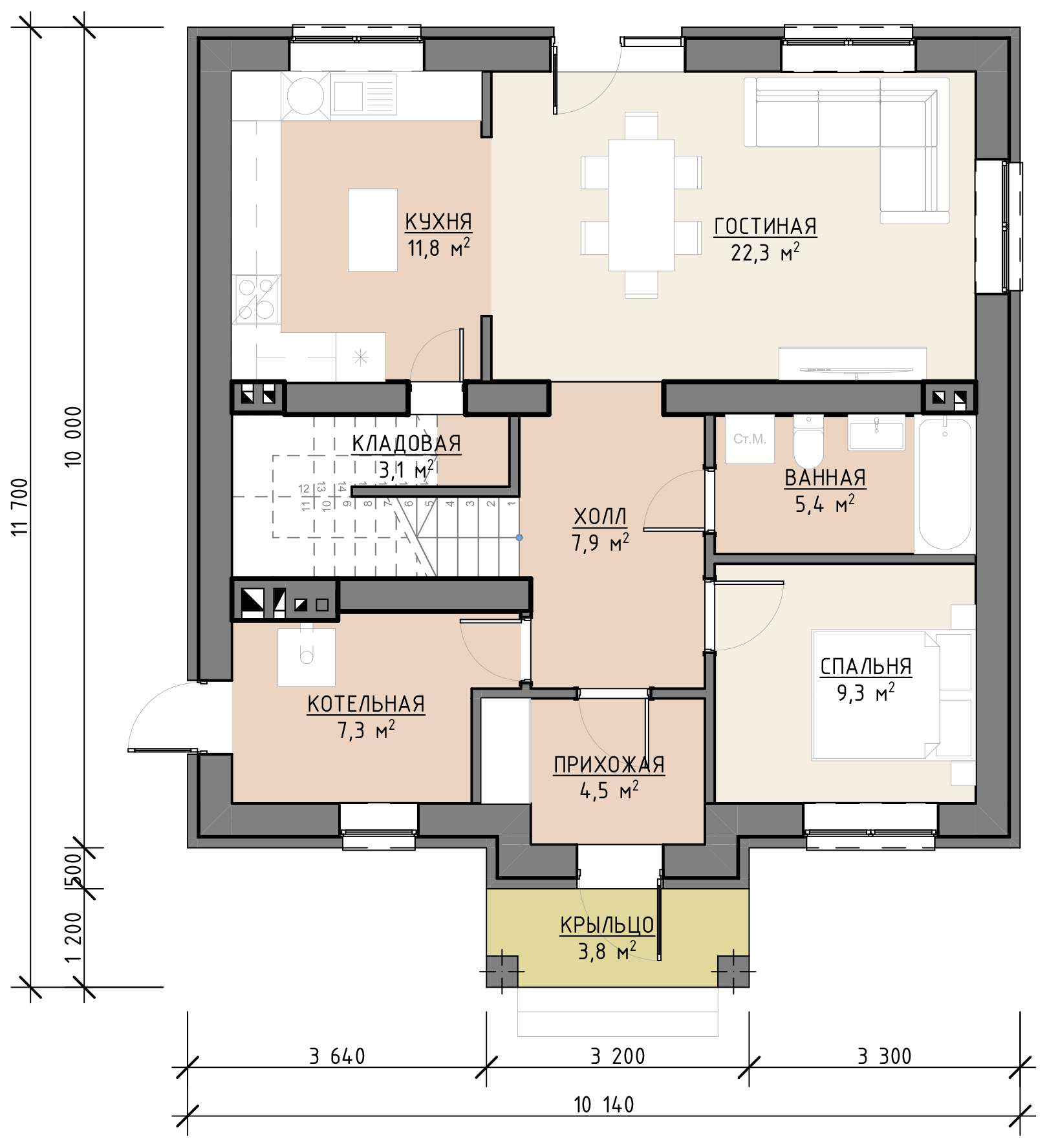 План 1 этажа