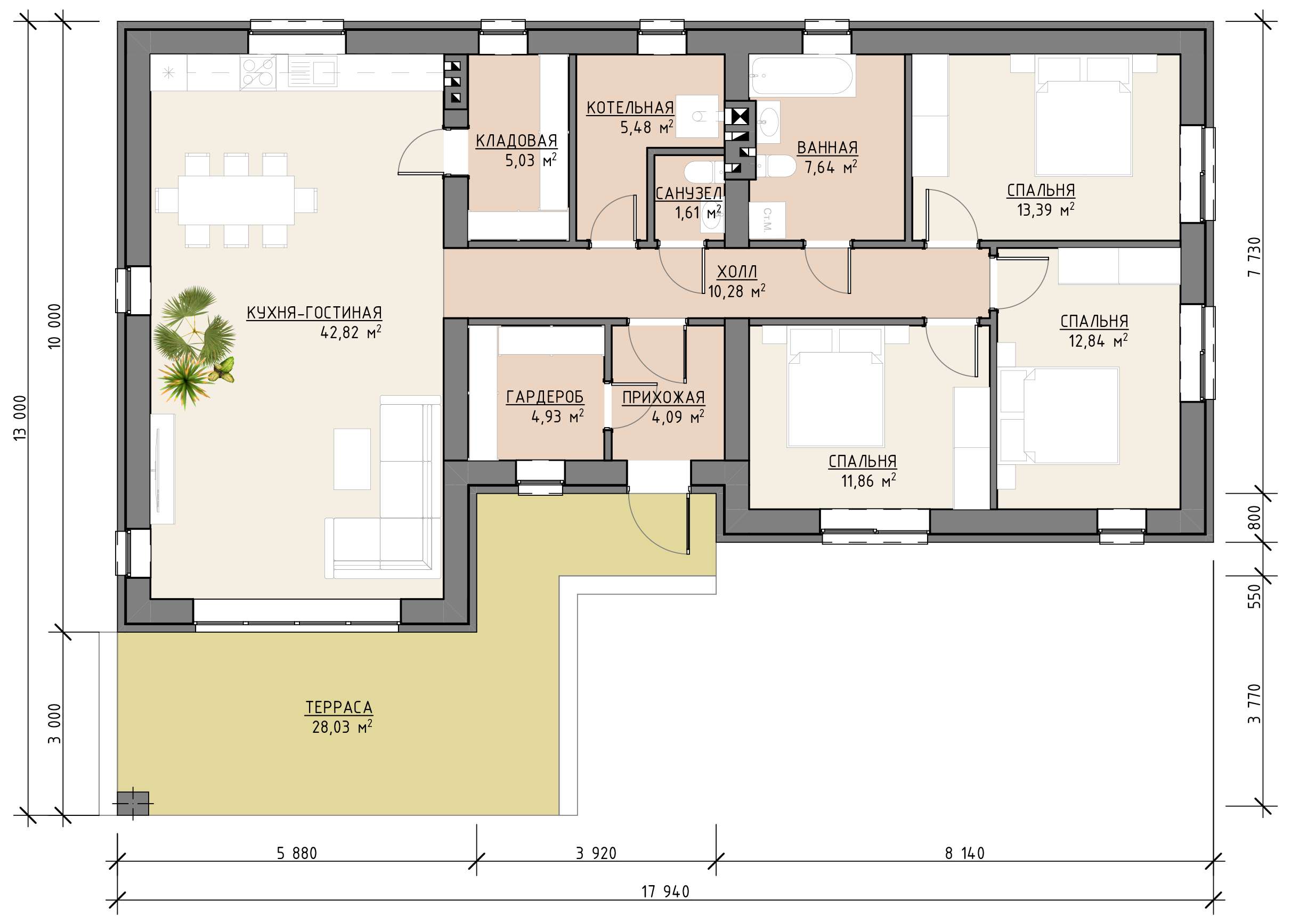 План 1 этажа