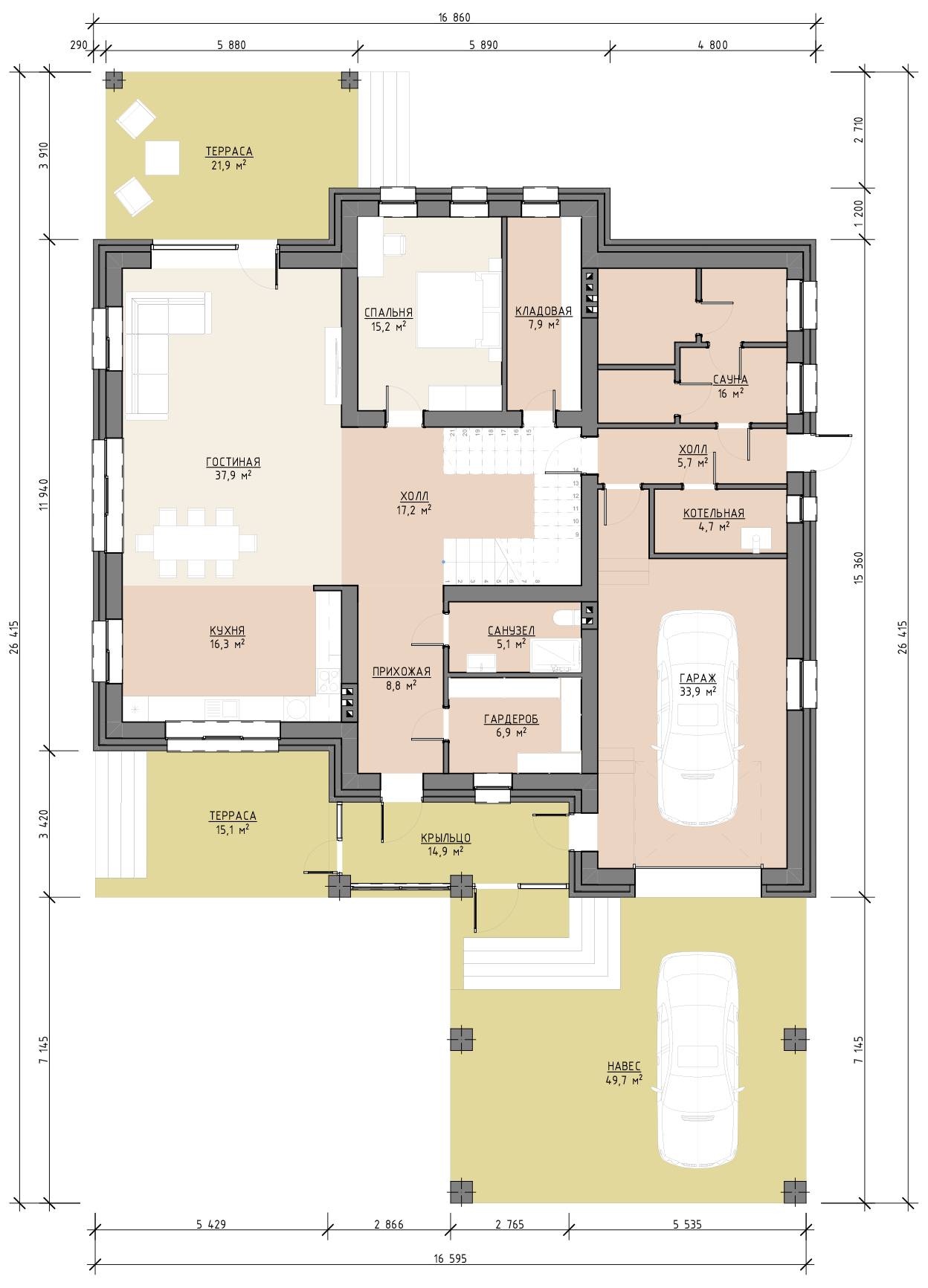 План 1 этажа