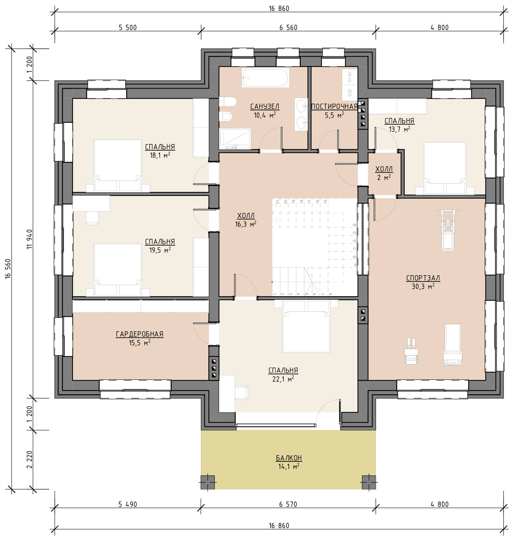 План 1 этажа