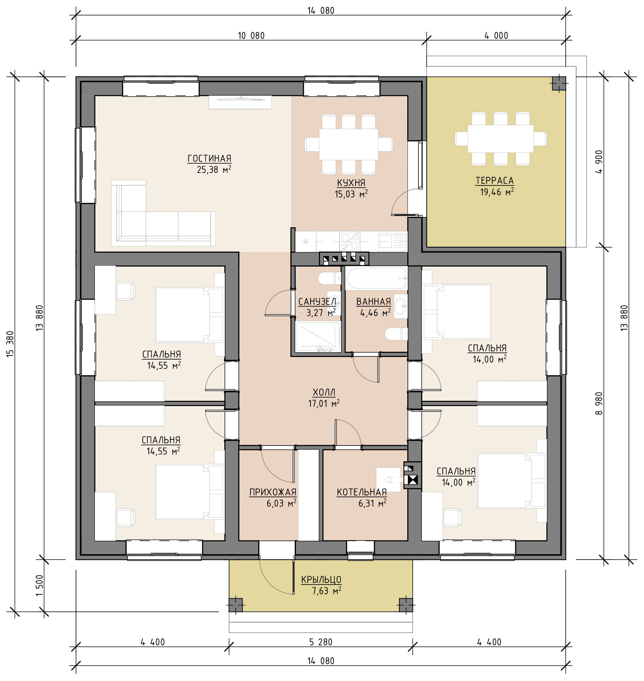 План 1 этажа