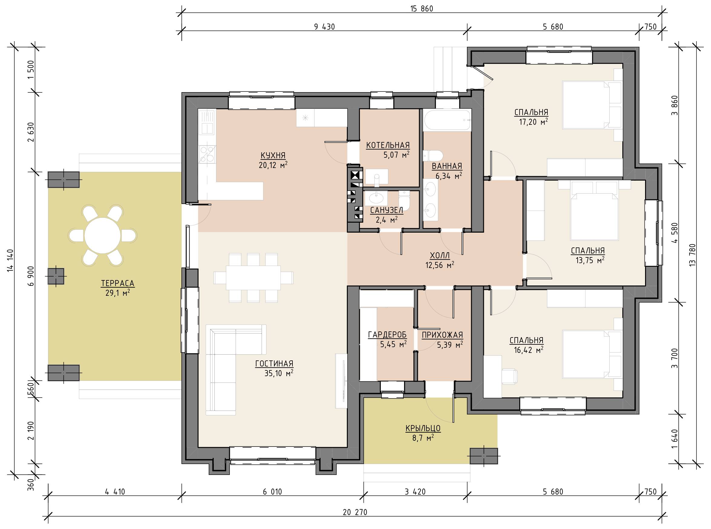 План 1 этажа