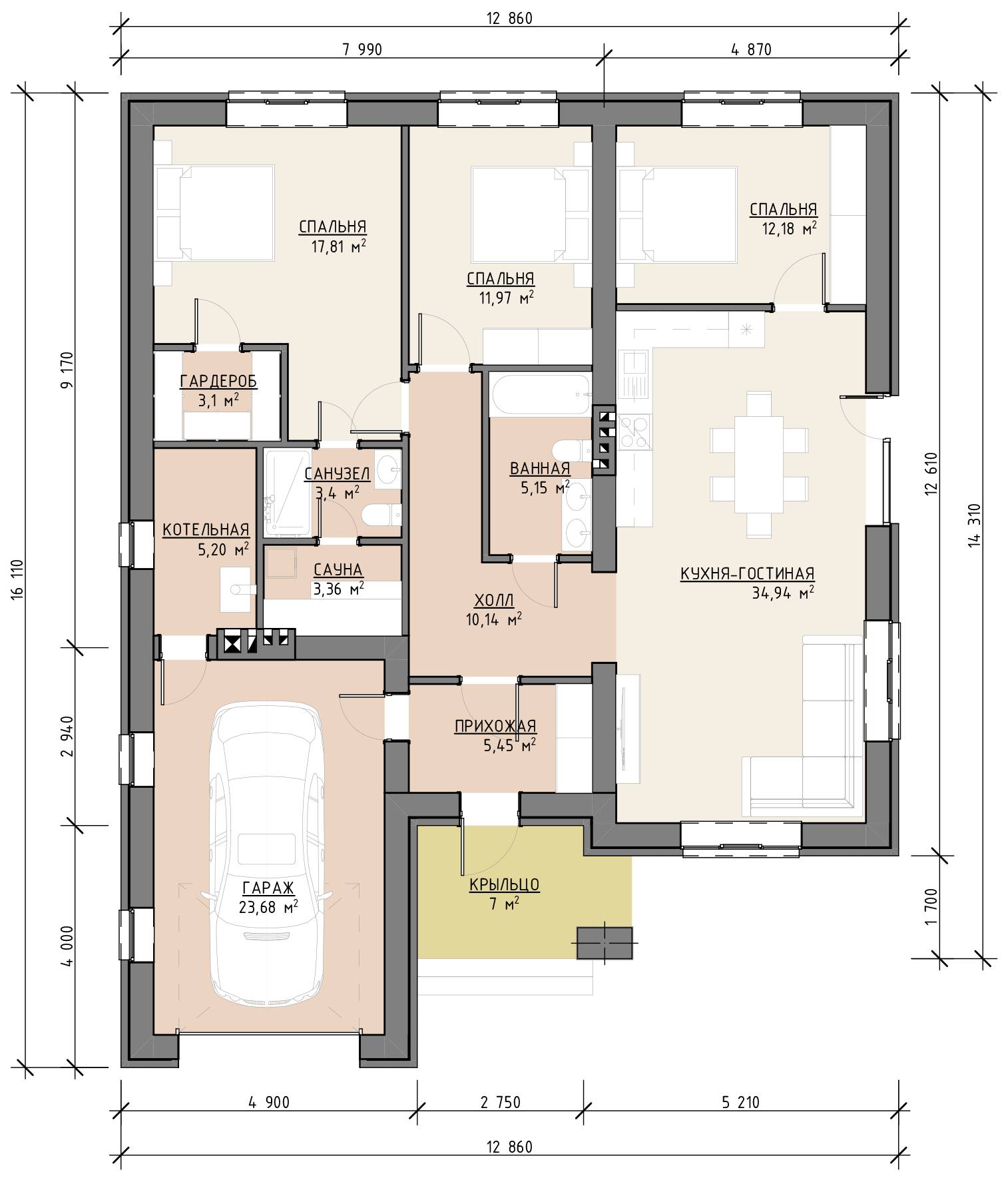 План 1 этажа